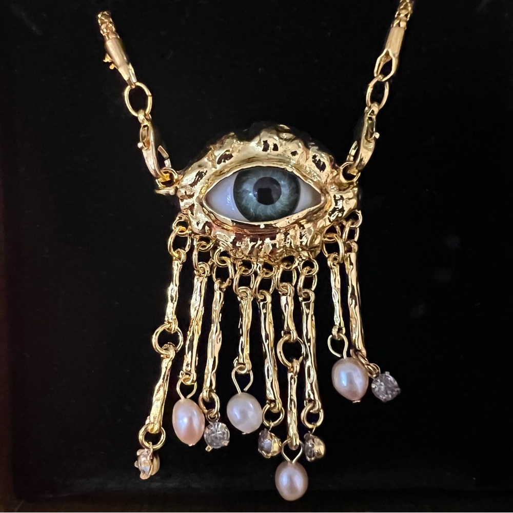 Biblically Accurate Angel Necklace. Christian. Ezekiel. Bible. Eyeball Necklace.